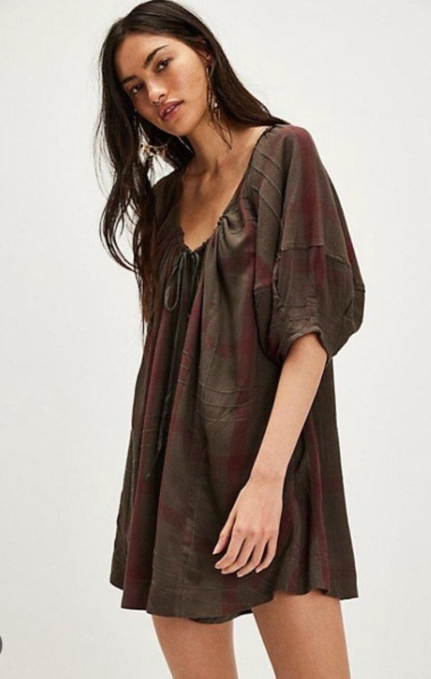 100 NWT Free People Bop Around Romper | Color Dark Grey Over Dye | Small
